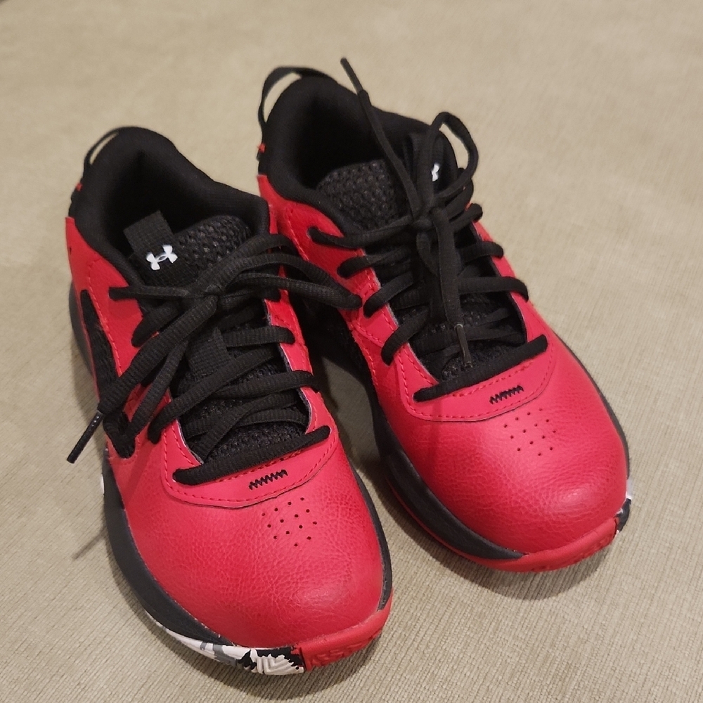 Under Armour Kids Red and Black Sneakers
